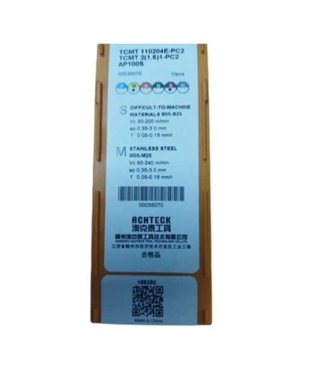 TCMT 110204E-PC2 AP100S ACHTECK - Imagen 2