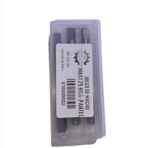 JUEGO DE MACHO M8X1.25 HSS-PANTEC