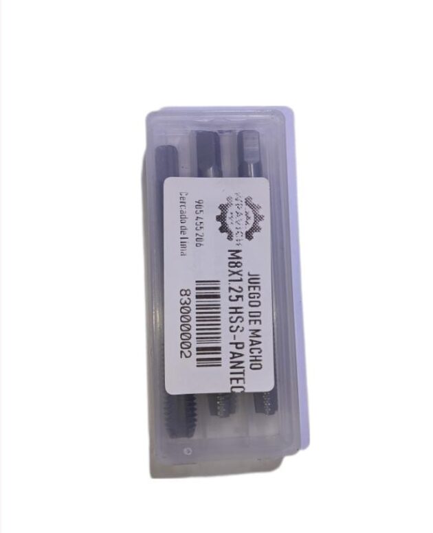 JUEGO DE MACHO M8X1.25 HSS-PANTEC